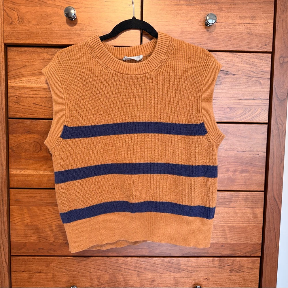 Everlane Organic Cotton Ribbed Sweater in Tan
